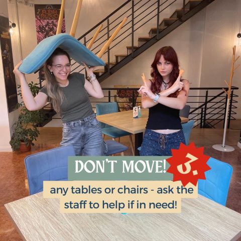 House rule 3: Do not move the furniture