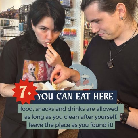 House rule 7: Clean up after food and drinks